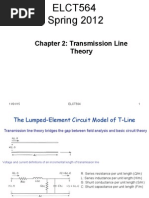 Chapter 2: Transmission Line Theory: 11/01/15 1 ELCT564