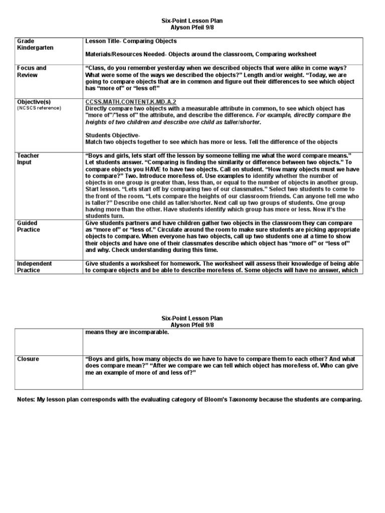 Lesson Plan 2 | PDF | Lesson Plan | Applied Psychology
