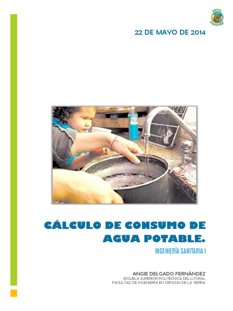 Cálculo de Consumo de Agua Potable | PDF | Agua potable | Agua
