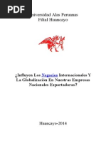 Ensayo de Negocios Internacionales y Globalización