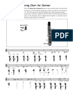 Fingering Chart For Clarinet: & W W W # WB W W # WB W W # WB