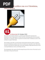 Video Israeli Soldiers Run Over Palestinian, Attack Medics