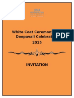 White Coat Ceremony and Deepavali Celebration