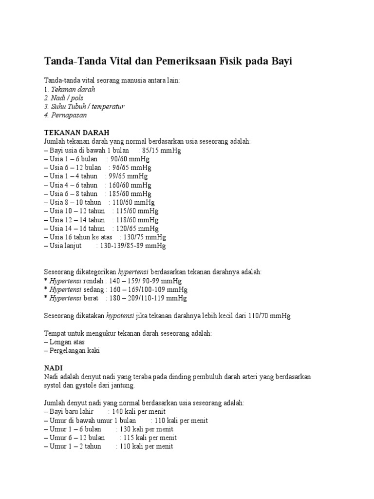 Tanda Tanda Vital Vital Sign