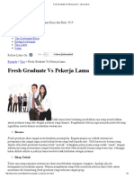 Fresh Graduate Vs Pekerja Lama - Loker - Web