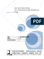 Prosedur Dan Instruksi Kerja Pencatatan Data Hidrologi (QA NO. 02 - 2009)