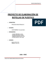 Proyecto de Elaboracion de Botellas de Plastico - Procesos III 20509