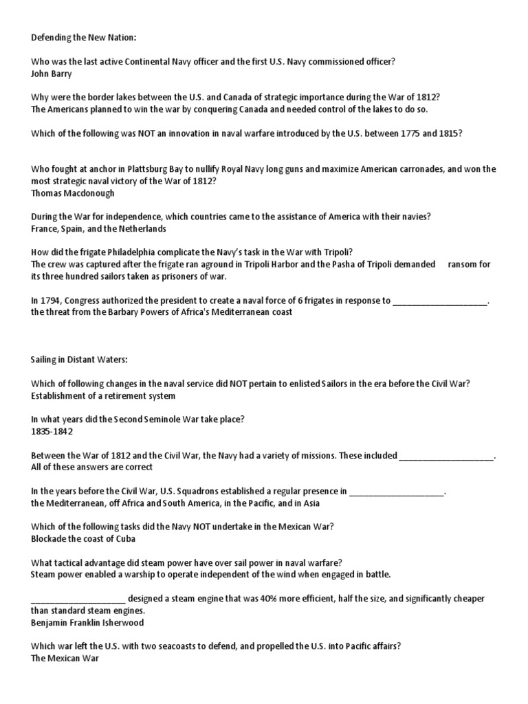 Navy Bmr Questions And Answers