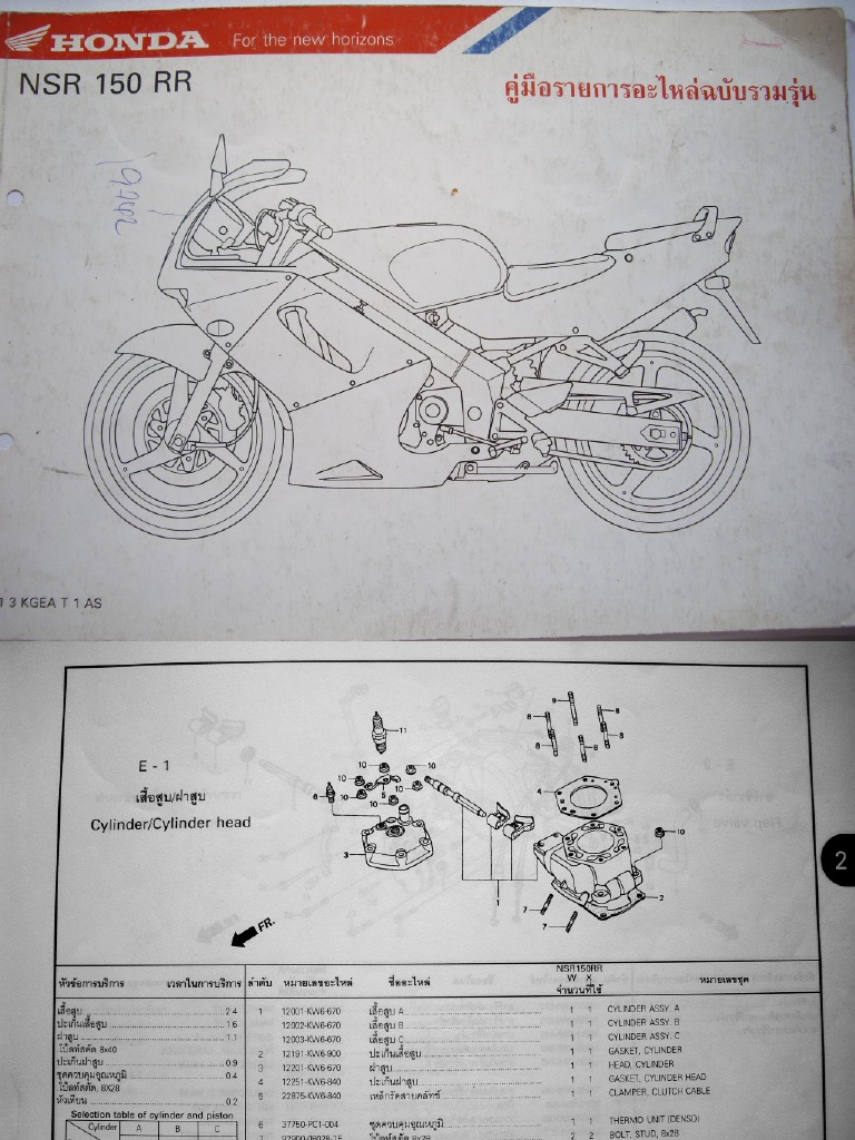 Honda NSR 150 RRW Parts Manual | PDF