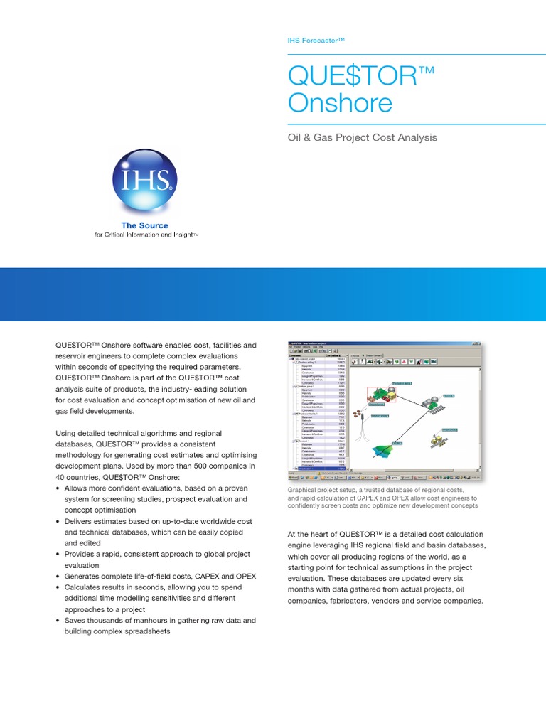 Que$Tor Onshore: Oil & Gas Project Cost Analysis | PDF | Subsea ...