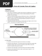 Force de Lorentz. Force de Laplace