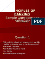 Principles of Banking: Sample Questions and Answers