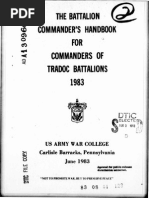 THE BATTALION COMMANDER'S HANDBOOK FOR COMMANDERS OF TRADOC BATTALIONS