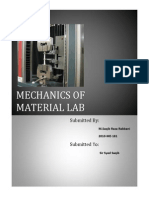 Mechanics of Material Lab: Submitted by