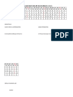 Jadwal Dinas Laboratorium November 2015: MG MG MG 1 8 15 22 L L L L S P M M P S P S M M S P L L L L MG