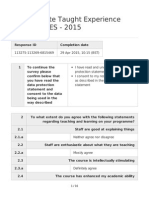 Postgraduate Taught Experience Survey - PTES - 2015: 113275-113269-6815469 29 Apr 2015, 10:15 (BST)