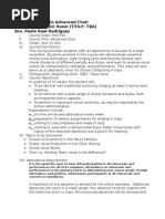 Advanced Choir Syllabus