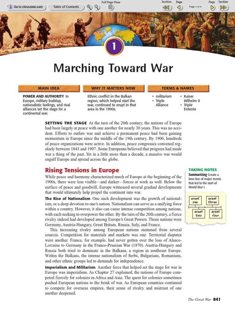 CH 29 Sec 1 - Marching Towards War PDF | Download Free PDF | German ...
