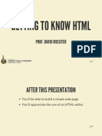 Getting to Know HTML