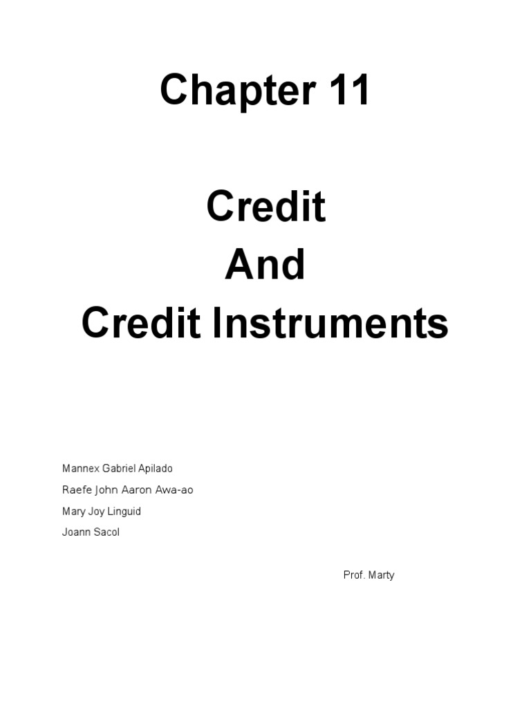 Credit Instruments | PDF | Bonds (Finance) | Cheque