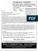 Realty Marketing / Southeast: Supplemental Property Information & Bid Instructions