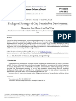 Ecological Strategy of City Sustainable Development: Xiangsheng Dou, Shasha Li and Jing Wang