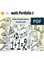 4th Grade Math Portfolio 1 2015