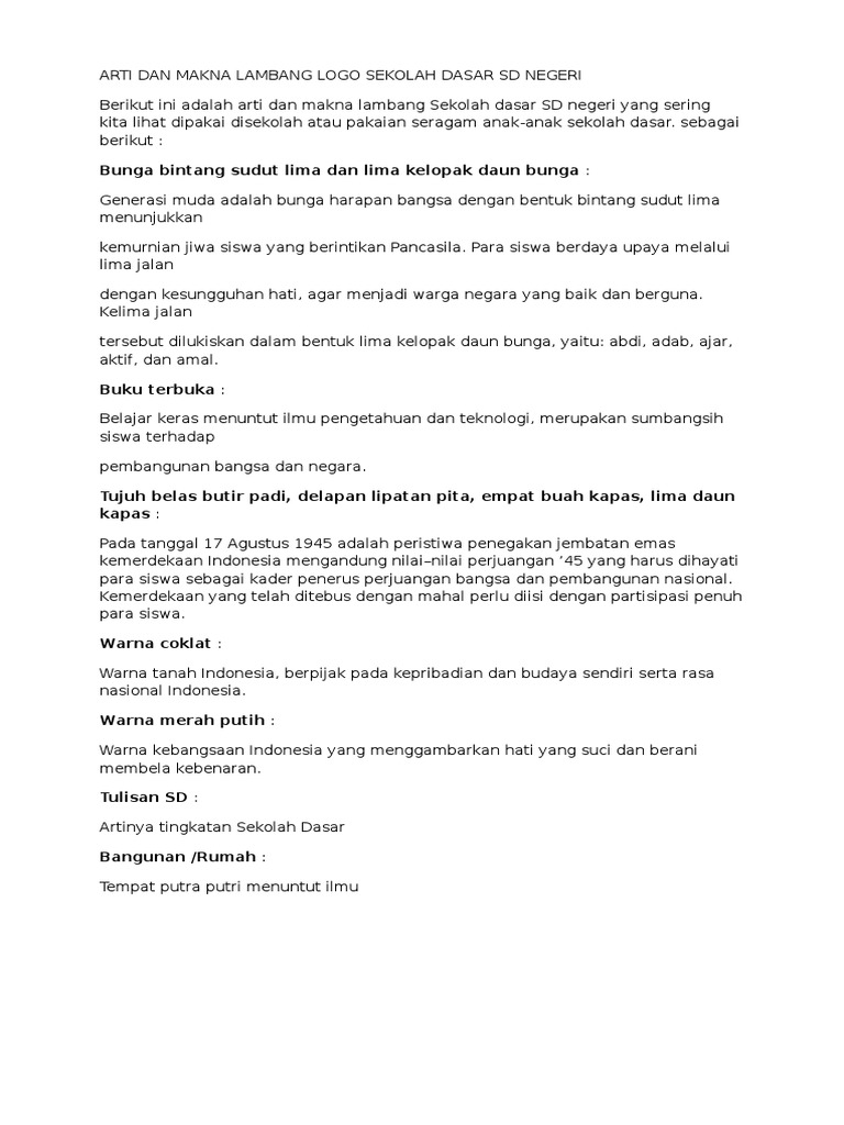31+ Warna coklat pada lambang sekolah dasar memiliki makna ideas