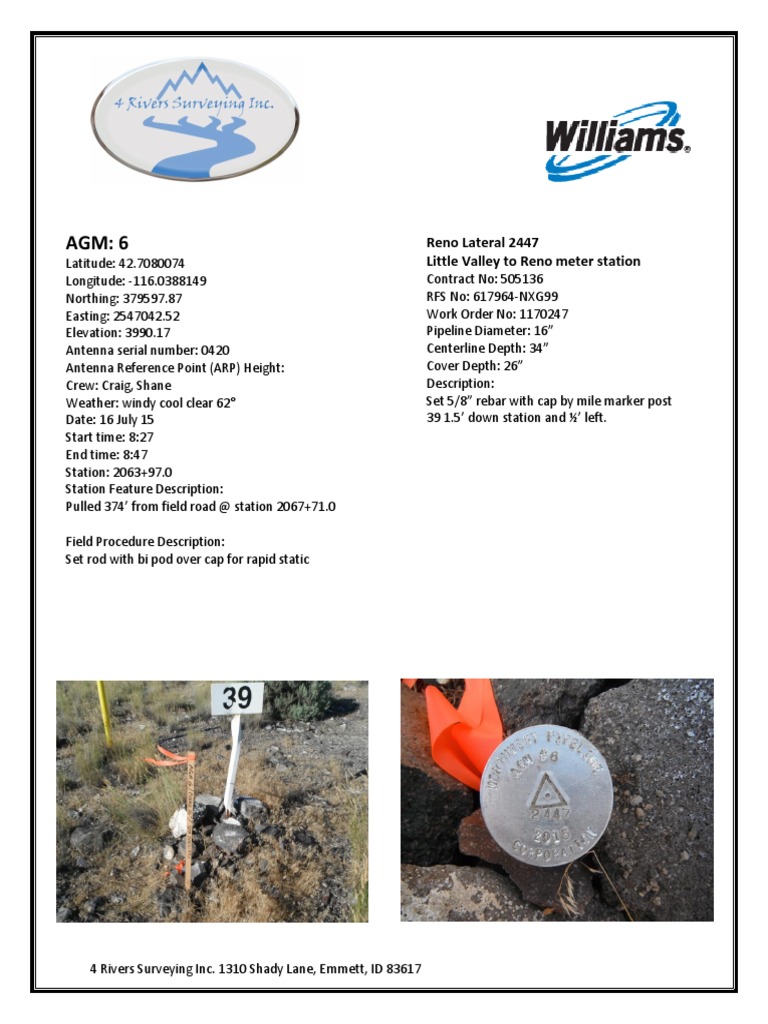 4 Rivers Surveying Pipeline Survey Details | PDF