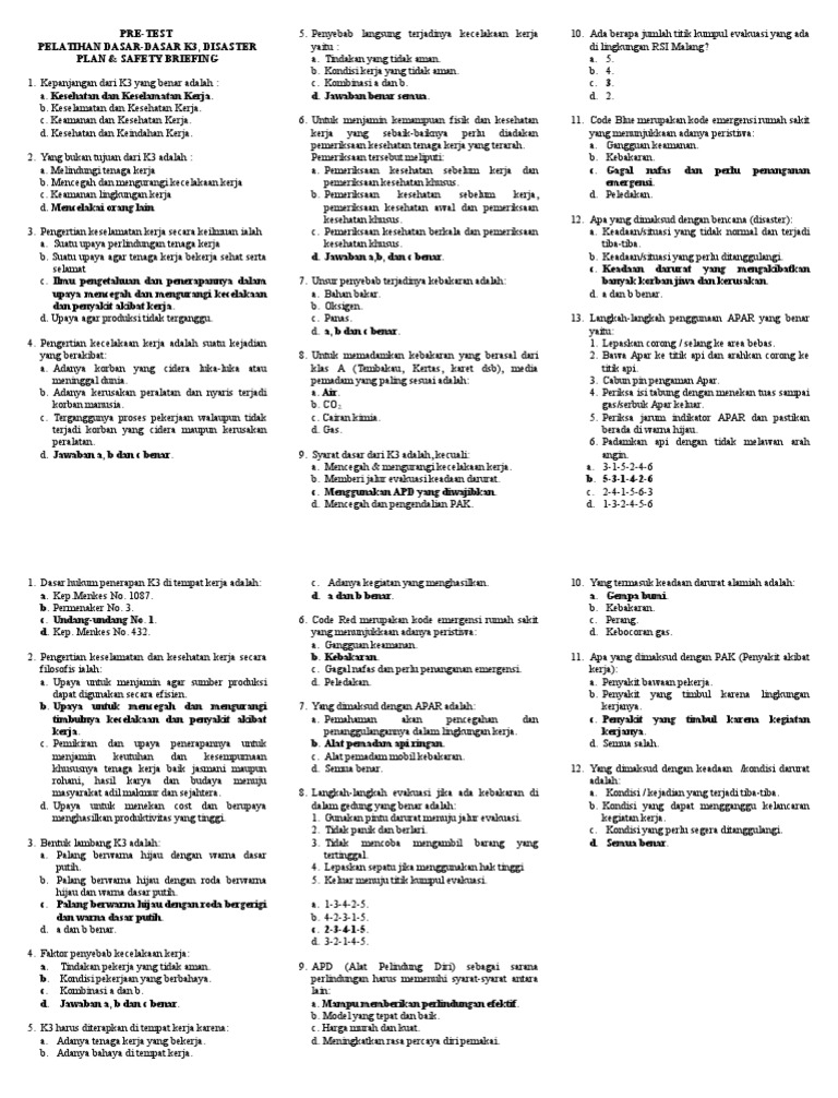 Soal K3