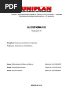 Trabalho T01 de Mec Solos e Fundacoes Arquitetura