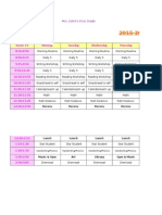 2015-16 Schedule