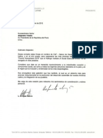 Carta de Enrique García, Presidente de La CAF