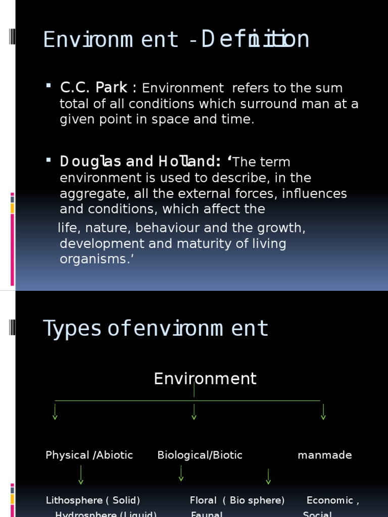Environm Ent - : D Efi Nition | PDF | Crust (Geology) | Mantle (Geology)