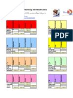 Match Schedule FIFA World Cup 2010 South Africa