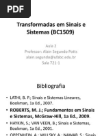 Transformadas em Sinais e Sistemas -Aula 2 2015.pdf