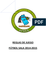 Reglas de Juego 2014-2015 Afscs