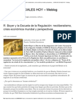 Robert Boyer y La Escuela de La Regulación