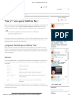 Tips y Trucos para Sublime Text