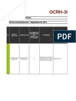 OCRH 30 30 012 F2 V3 Matriz de Identificacion de Riesgos Pereira Septiembre 2015 Ok