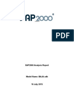 SAP2000 Analysis Report: License #
