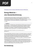 Energiemedizin, Teil 1, Von PD Dr. Med. Hendrik Treugut, Eine Standortbestimmung 2007