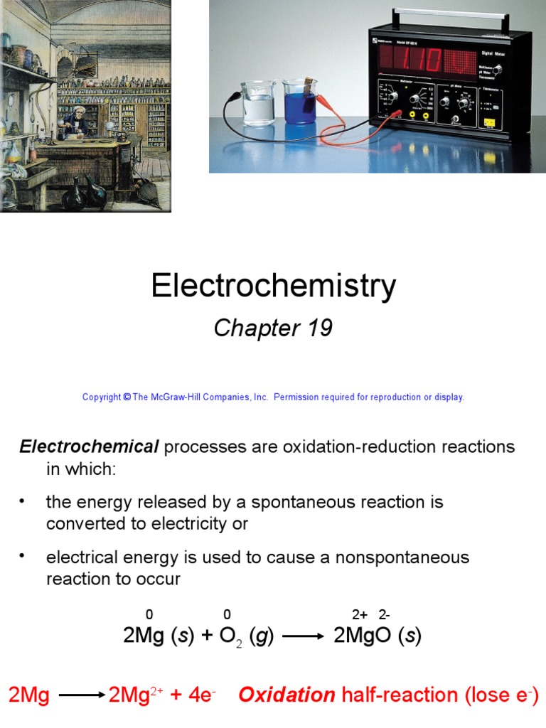 Chapter 19 Electrochemistry Redox Electrochemistry