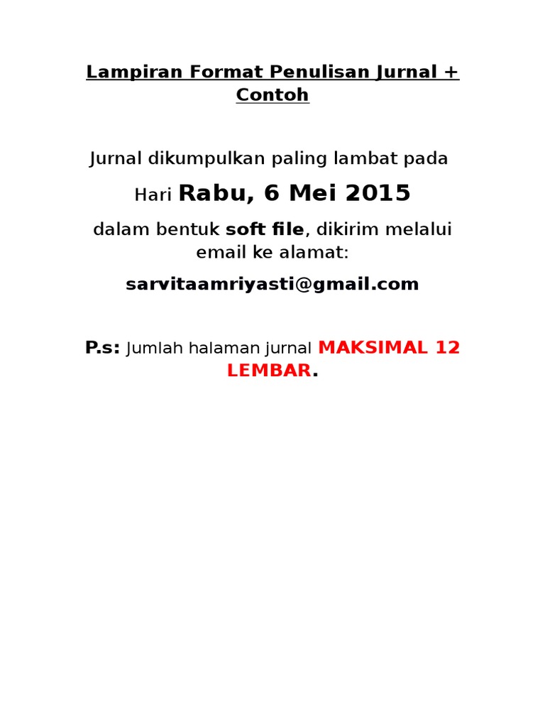 Lampiran Format Penulisan Jurnal