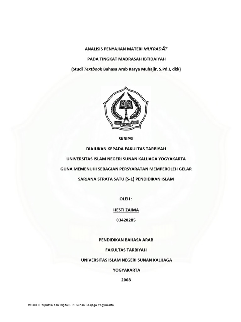 Contoh Proposal Skripsi Bahasa Arab Pdf Berbagi Contoh Proposal