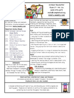 Classroom Newsletter October 20151026