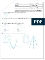 Atividades Sobre funções quadráticas