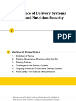 Governance of Delivery Systems on Food and Nutrition Security