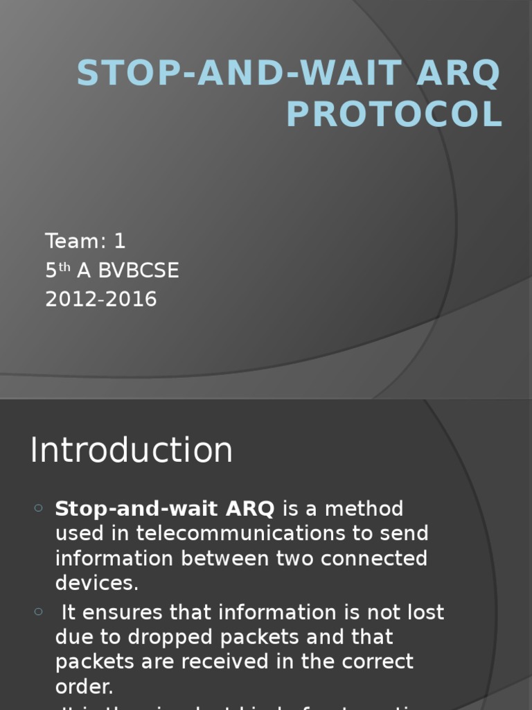 Stop and Wait ARQ | Transmission Control Protocol | Network Protocols
