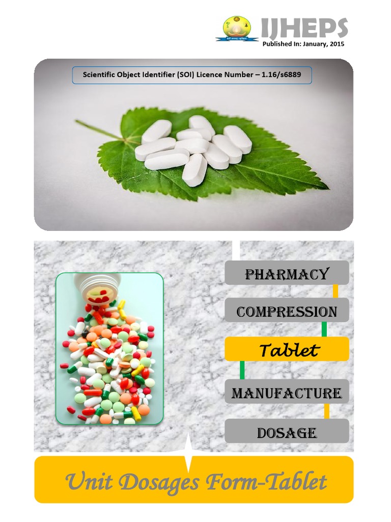 Unit Dosages Form Tablet An Overview | PDF | Tablet (Pharmacy) | Sugar ...